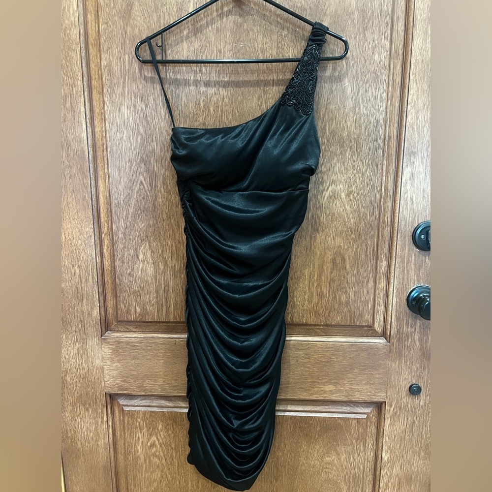 Ruby Rox Black One Shoulder Dress